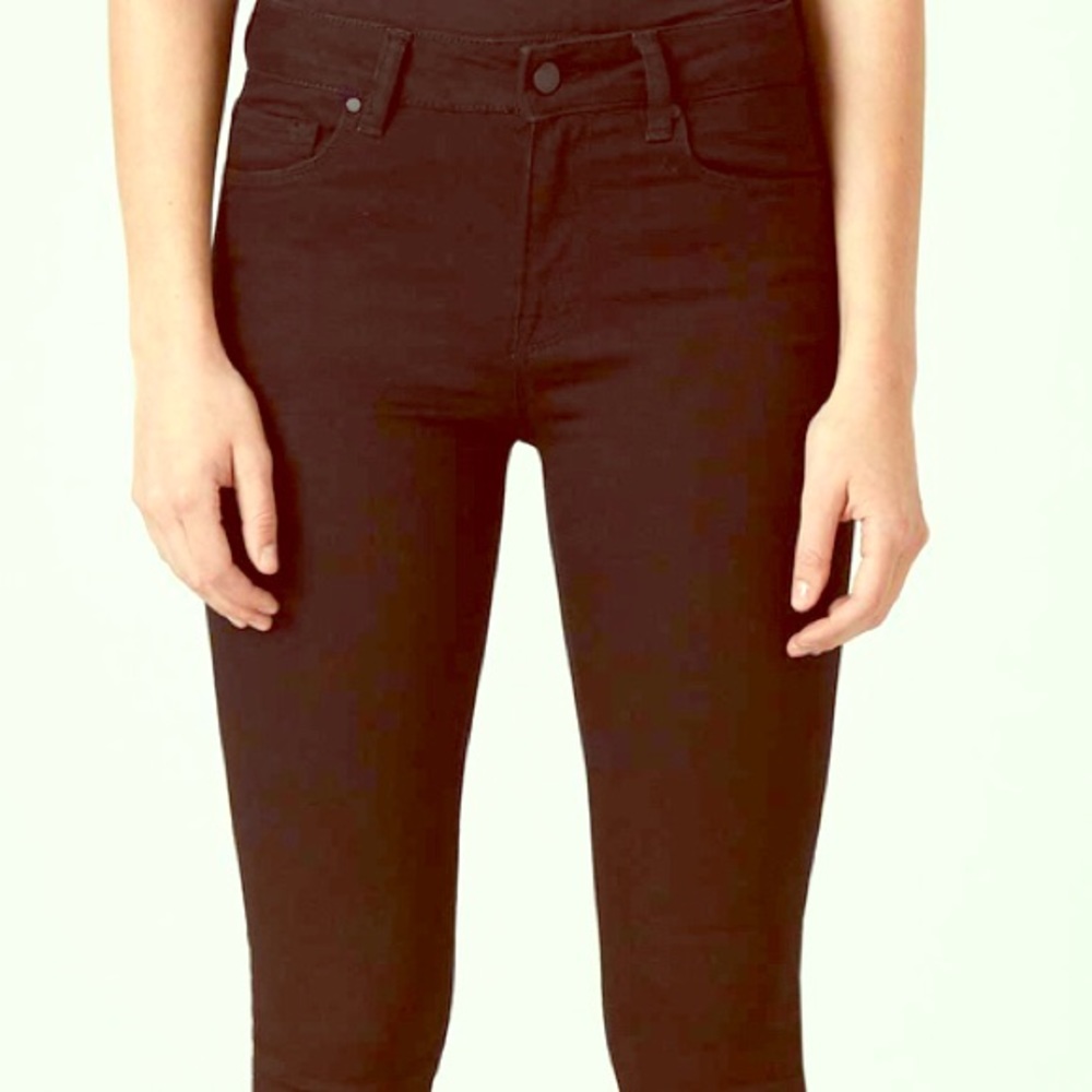 DSTLD 28x32 High-Waist Skinny Black Faux Leather